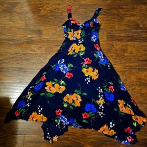 Anthropologie Blue Floral Dress